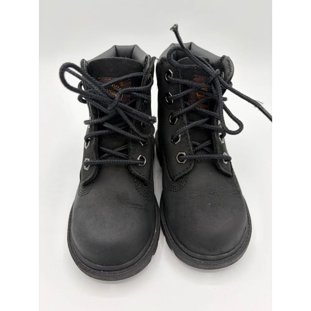 Timberland Toddler 6 Inch Premium Waterproof Boot Black Nubuck 10810 Size 7T